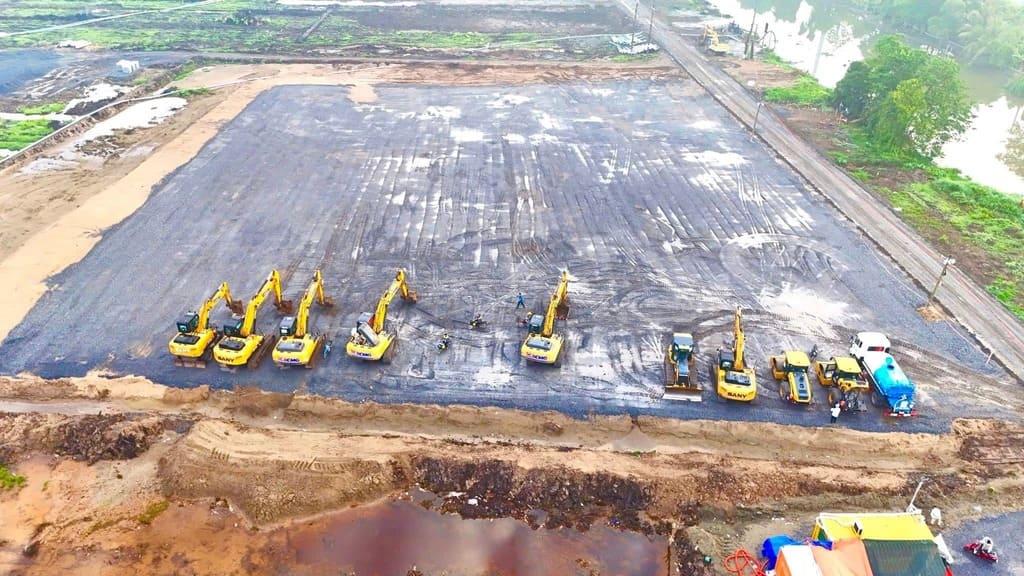 Hình ảnh tiến độ thi công vinhomes hocmon